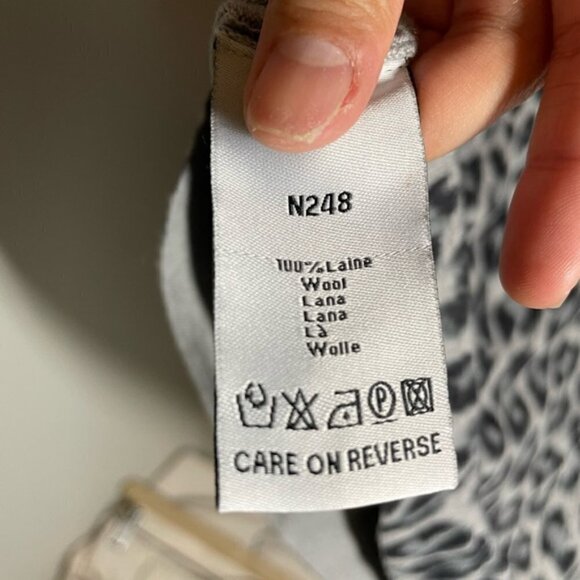 Gerard Darel Leopard Print Knitted 100% Wool Dress size 1 - Picture 6 of 6